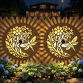Gardsee Solar Fence Lights 6 Pack Solar Deck Lights Waterproof LED Solar Powered Step Light Wall Lights Outdoor Decorations Warm Yellow Light Decorative Lighting for Garden (Black 5) by Gardsee
