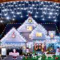 Christmas Icicle Lights Outdoor 66FT 670 LED Drops Cool White by HRANBOTY