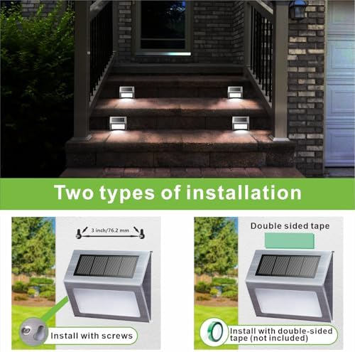 XLUX White Solar Lights for Deck Step Fence Post, SST Housing, 6 Pack - Image 7