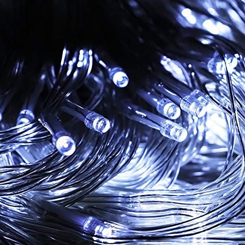 LED Net Lights Mesh Lights, 240LED Timer Tree Warp Fairy Lights Outdoor Hanging String Light for Christmas, Halloween, Garden, Walkway, Bushes Decor-9.8ft x 6.6ft(White) - Image 5
