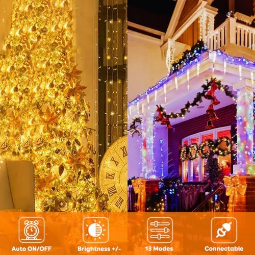 Connectable String Lights Indoor Outdoor Clear Wire | Warm White Christmas Lights | Twinkle Fairy Light Plug in with Timer for Bedroom Classroom Wedding Tree Patio Decor - Image 3