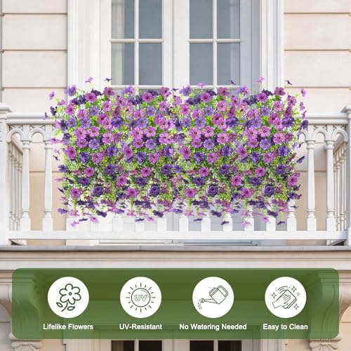 Artificial Fake Flowers Plants for Outdoor UV Resistant Summer Decoration - Image 4