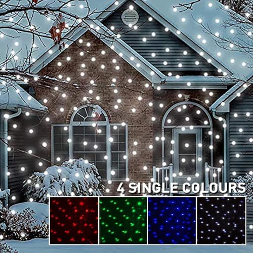 PEIDUO Christmas Projector Lights Outdoor, Multicolor Rotating Snowfall Projector, Moving Points Christmas Projection Lights Outdoor Yard Decorations for House Garden Holiday Decor - Image 4