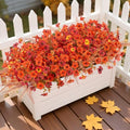 ADXORA 12 Bundles Fake Artificial Mums Fall Flowers for Outdoor Decoration by ADXORA