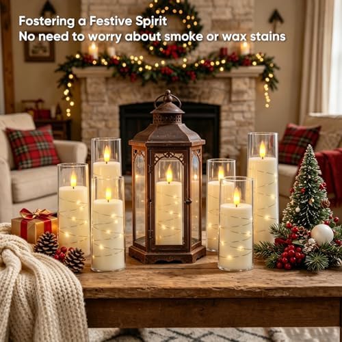 Raycare 9 Pcs Flameless Battery Operated Pillar Candles with Remote Timer - Image 3
