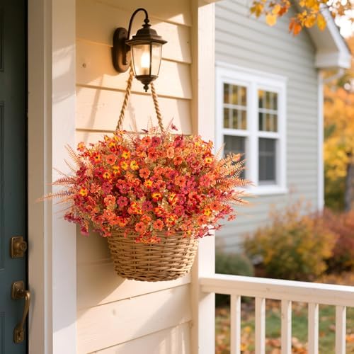 ADXORA 12 Bundles Fake Artificial Mums Fall Flowers for Outdoor Decoration - Image 6