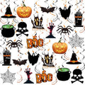 PartyGarden Halloween Hanging Swirl Decorations - 36 Pcs Hanging Spooky Ceiling Decor with Ghost, Pumpkin, Skull for Home, Office, Party by PartyGarden