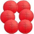 BEISHIDA 10 Inch Red Paper Lanterns 6 Packs Hanging Round Chinese Lantern by Beishida