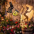 LOVERUIS Garden Statues Rabbit with Solar Watering Can Lights, Cute Outdoor Bunny Figurines Garden Decor for Patio Yard Lawn Ornaments, Unique Gift for Women Mom by CuteDesignHighQuality