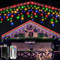 Ollny Icicle Lights for Outside 400LED 32FT, Multicolor Christmas Light with Remote 8Modes Timers Waterproof, Plug in Connectable Hanging Lights for Outdoor Indoor House Roof Holiday by Ollny