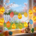 8.5Ft Easter String Lights, 10 LED Multicolored Cracked Eggs and Chicken Fairy Lights, Plug in Waterproof IP44 Spring Garland, UL Listed Outdoor Lights for Easter Home Garden Party Patio Decor by Kivonfa