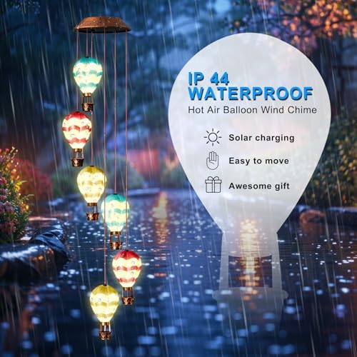 Solar Wind Chimes for Outside - Solar Lights Outdoor Decor Gifts for Women Mom Grandma Birthday Gifts - Image 5