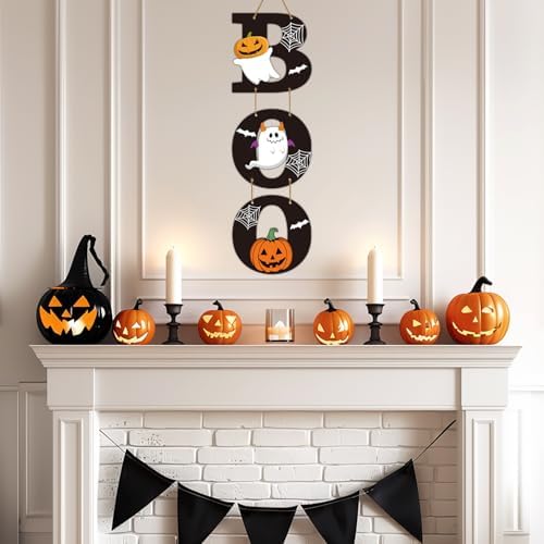 Halloween Door Decorations Halloween Door Sign Ghost Pumpkin Decor Boo Sign - Image 6