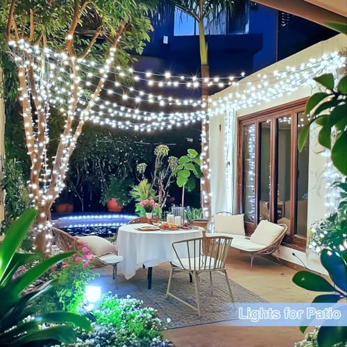 JMEXSUSS 1000 LED White Christmas String Lights Outdoor with Remote - Image 5
