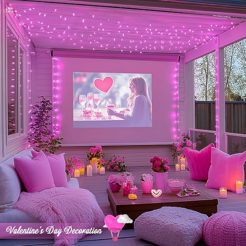 JMEXSUSS 8 Modes 163ft 500 LED Pink Christmas Lights with Remote - Image 5