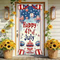 Patriotic Welcome Door Cover, 70.86" X 35.43" Door Banner by seewan