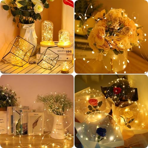 24 Pack Fairy Lights Battery Operated 7FT 20 LED String Lights Warm White - Image 3