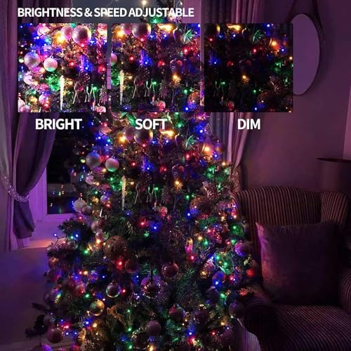 Dazzle Bright Color Changing Christmas Lights, 33ft 100 LED RGB String Lights with Remote & Timer, USB Powered Fairy Lights for Indoor Outdoor Xmas Tree Party Wedding Halloween Decorations - Image 2