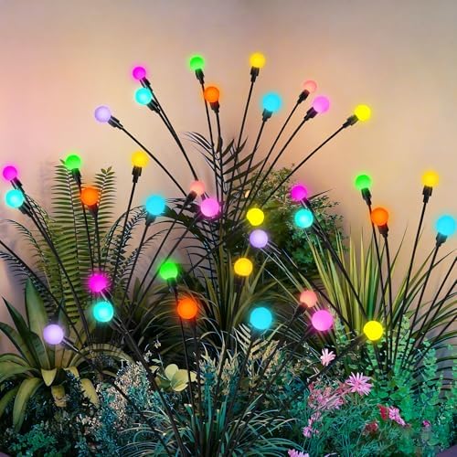 Solar Garden Lights, 8 Pack Color Changing Solar Christmas Decor by PATIOPIA