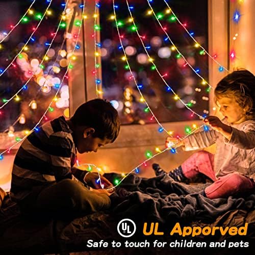 BlcTec Outdoor Christmas Decorations 317 LEDs Christmas Lights with 9 Strands 11.9ft Waterfall Christmas Tree Lights, 8 Modes, Waterproof, Topper Star & Timer for Yard Patio Xmas Décor, Multicolor - Image 4
