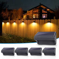 Aulanto Solar Led Deck Lights, Warm White & RGB Modes, Outdoor Waterproof for Backyard, Pool, Patio, Fence Post/Line (4Pack & 4Modes) by Aulanto