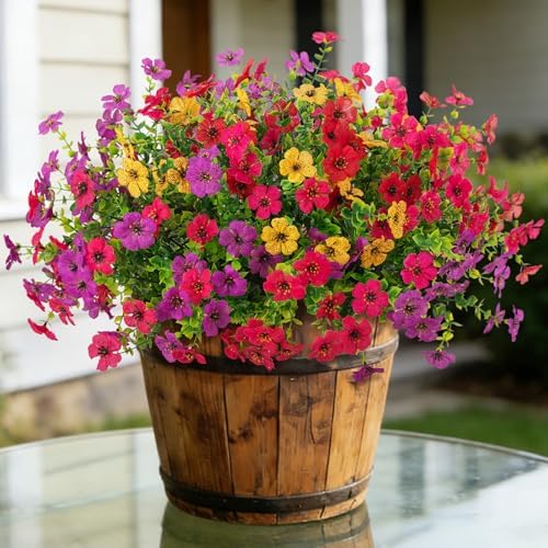 12 Bundles Fake Artificial Flowers Faux Plants for Spring Summer Decoration - Image 6