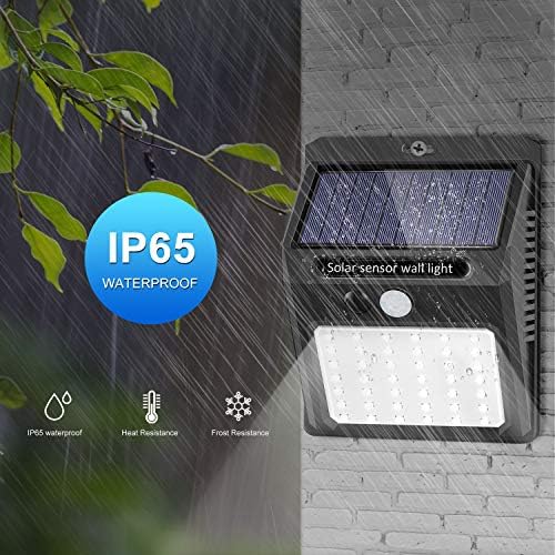 SEZAC Solar Lights Outdoor,3 Modes Motion Sensor Security Light Wall Light - Image 5