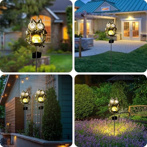 SRNPMIU Solar Lights Outdoor Decor, Solar Cat Yard Decorations Outdoor - Image 6