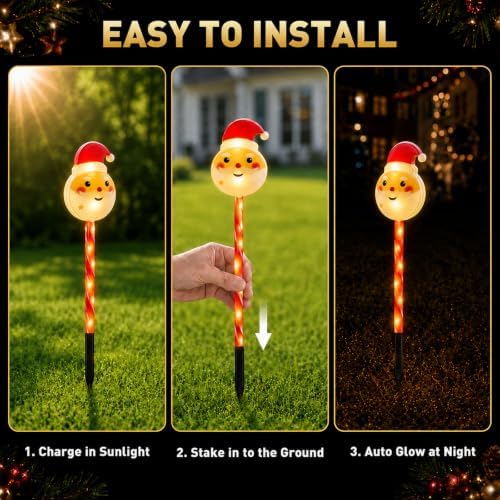 Solar Christmas Lights Outdoor, Yard Decor for Garden, Lawn and Pathway - Image 7