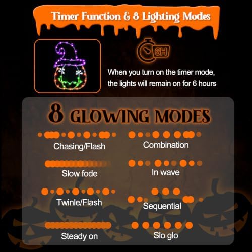 Halloween Window Lights, 2 Pack LED Waterproof Timer Indoor Decor - Image 7