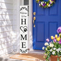 Welcome Sign Porch Decor Front Door Outdoor Wooden Board, Rustic Farmhouse by Unknown
