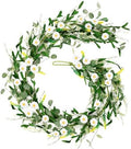 6 Ft White Flower Garland Artificial Summer Spring Faux Daisy Wildflower Floral Garland Spring Wreath for Wedding Arch Porch Stair Table Indoor Door Home All Year Decoration by Unknown