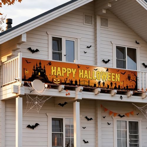 Happy Halloween Banner Outside Halloween Decorations Yard Party Porch Sign - Image 4