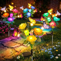 RECHOO Solar Lights Outdoor, 6 Pack Solar Flower Swaying Butterfly Lights by RECHOO