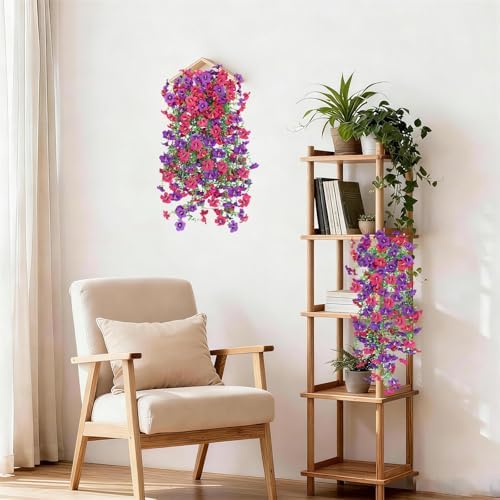Vibrant Silk Artificial Flowers for Outdoors with Realistic UV Resistant Fake Plants,Includes 2 PCS of Spring Garden Decor Set for Hanging, Patio, Front Porch, Yard Decorations Outdoor - Image 5
