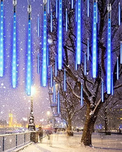 Flacchi Christmas Lights 10 Tubes Blue Meteor Shower Icicle Lights 240 LED by Flacchi