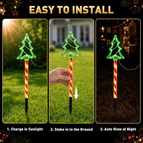 Solar Christmas Lights Outdoor, Yard Decor for Garden, Lawn and Pathway - Image 7