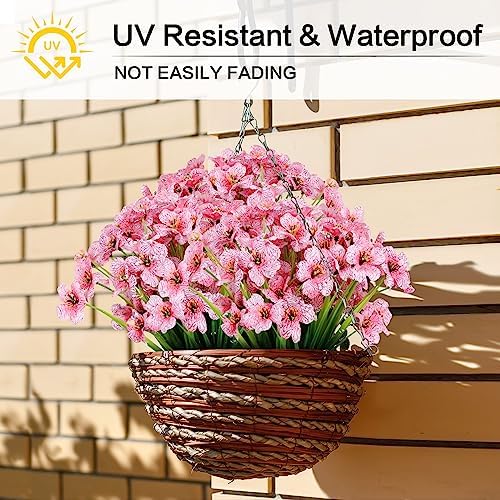 AGIRL Artificial Flowers Outdoor UV Resistant Fake Plant Garden Patio Decor - Image 4