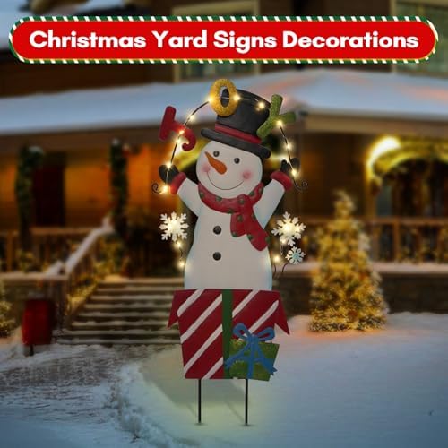 BRIGHTDECK Christmas Santa Claus Yard Sign Stake Lights Outdoor Decorations - Image 2