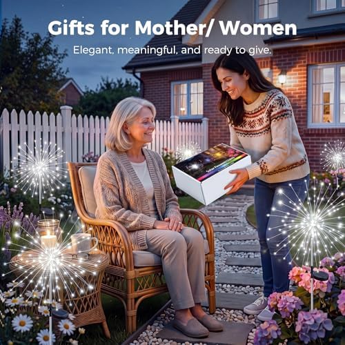 btfarm 2 Pack Solar Garden Lights Outdoor, 8 Modes Firework Lights Outside - Image 4