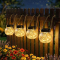 ROSHWEY 4 Pack M Size Solar Lantern Gifts for Women - Outdoor Solar Lanterns Waterproof with 15 LED Hanging Garden Patio Backyard Decor Lights for Halloween Christmas Easter Gift by ROSHWEY