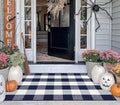 Blue and White Layered Doormat,27.5"x43.3"Fall Door Mat Outdoor For Porch by BUAGETUP