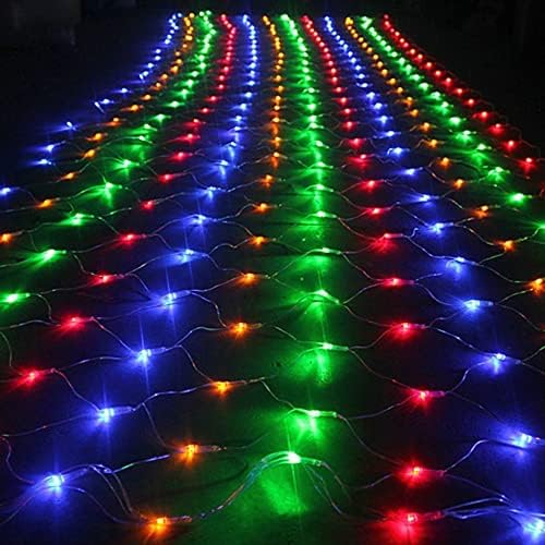 Dazzle Bright Christmas 200 LED Net Lights, 9.8 FT x 6.6 FT Connectable Mesh Lights Clear Wire with 8 Lighting Modes, Christmas Decorations for Indoor Outdoor Bush Yard Garden Decor (Multi-Colored) - Image 4