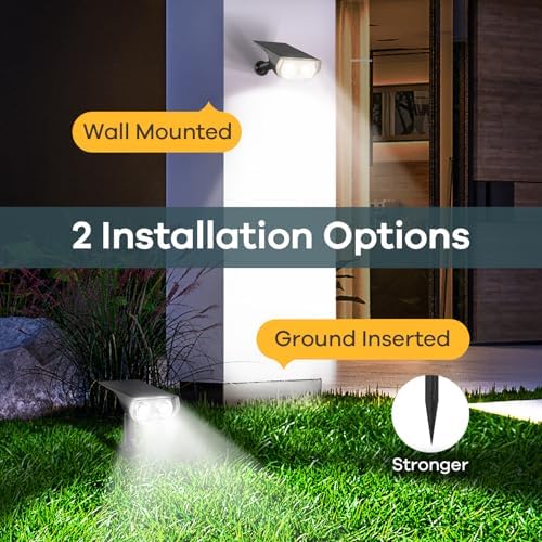Linkind Solar Lights Outdoor Waterproof Landscape Spotlight Daylight 2 Pack - Image 4