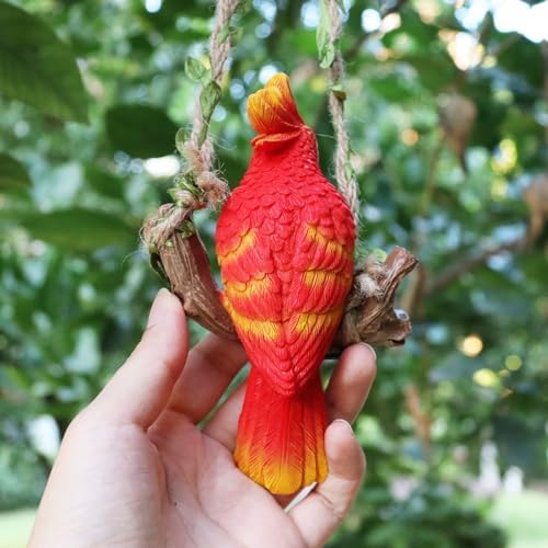 Hanging Parrot Garden Decor Tropical Patio Tree Plant Decor - Image 5