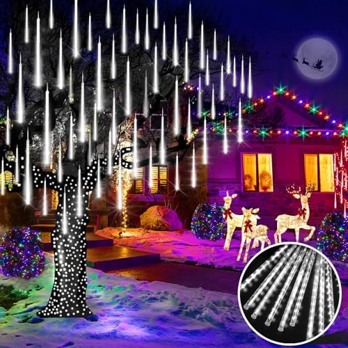 KNONEW 40 Tubes 1440 LED Meteor Shower Lights Christmas Lights Outdoor by KNONEW