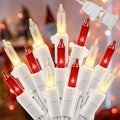 Hopolon 13FT 50 Red Clear Christmas Incandescent Mini String Lights 2 Pack by Hopolon