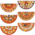 6 Pcs Fall Bunting Fan Flag Outdoor Thanksgiving Party Decoration by Windkream