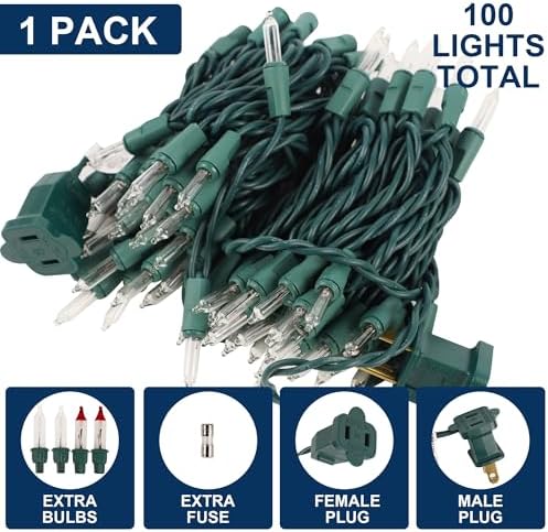 Clear Christmas String Lights, 100 Count, Incandescent Mini Christmas Lights, Connectable Xmas Tree Light for Indoor Outdoor Garland Birthday Holiday Wedding Festival Party - Image 6