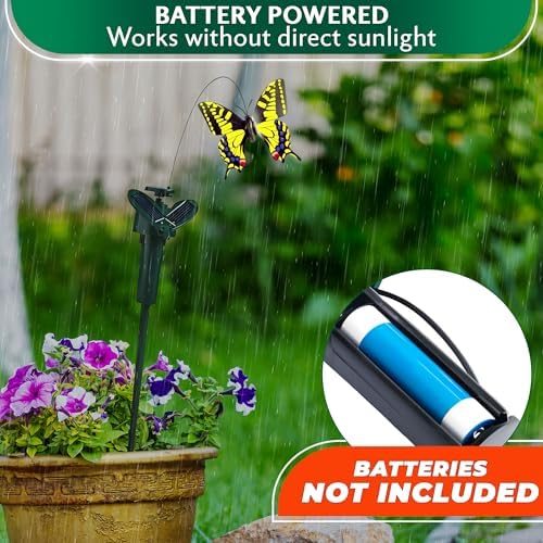 Solar Butterfly Garden Stakes 3 Pcs, Moving Decorations for Yards - Image 5
